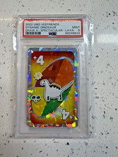 2022 UNO VeeFriends Dynamic Dinosaur Draw 4 Spectacular - Lava PSA 9 picture