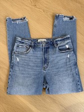 Abercrombie & Fitch High Rise Straight Leg Jeans 29/8R Distressed picture