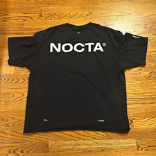 Nike X NOCTA Drake Mens Black Graphic Print Crew Neck Short Sleeve T-Shirt M Cut picture