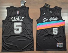 YOUTH S.A. Spurs #5 Stephon Castle Stitched Black Fiesta City Edition Jersey picture