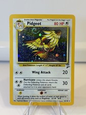 Pokemon Pidgeot 014/130 Base Set 2 Holo w Swirl picture