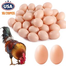 20×Dummy Faux Fake Chicken Eggs Get hens to Lay Eggs Poultry Mannequin Nest Eggs picture