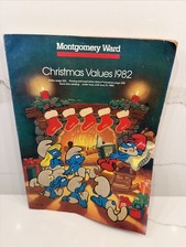 Vintage 1982 Montgomery Wards Christmas Values Color Catalog Toys Smurf Atari VG picture