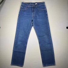 Levis 505 Mens Regular Fit Straight Leg Jeans 31x32 Blue Vintage '98 Denim picture