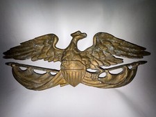 Vintage Cast Aluminum American Eagle Wall Plaque Mount Hanging Shield Patriotic picture
