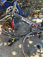 Trek Road Bike Frame w/ Fork & 700C Wheel - Black Red White picture