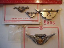 WINGS  AMICO AIR CREW: Reg.* Mini Sterling Vintage U.S WW 2 WoskMilitary x2 picture