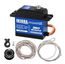 INJORA 35KG Servo with Winch Spool Kit for SCX10 PRO, 360° 25T (16mm*8mm) picture