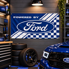 Ford Performance Wall Flag 5x3ft Racing Banner Motorsport Garage Decor picture