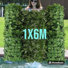 1x6 M Artificial Hedge Fake Ivy Net Fence Concealment Fake Leaves picture