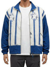 Vintage Adidas Adventure Nordic Windbreaker EU Model D40 Med Blue White Trefoil picture