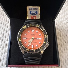 NEW OPEN BOX Seiko 5 Men's Orange Diver 200m Watch SKX011J Made in Japan picture