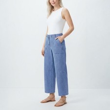 NWT Eileen Fisher Cotton Stretch Denim Arch Pant, 4 Colors, PP-3X picture