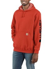 Carhartt Men's Mid Weight Logo Sleeve Graphic Hoodie picture