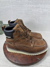 Hytest Boots Mens Size 10 Extra Wide Forge Steel Toe Work Sudan Brown Met-Guard picture