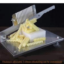 Stainless Steel Crinkle French Fry Cutter Commercial Wavy Potato Cutting Machine picture