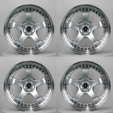 4PCS Set 19 x 8.5/9.5 JDM Meister Style Wheels 5x114. ET:35 CB:73.1 Silver ML US picture