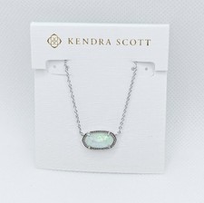 Kendra Scott Elisa Silver Pendant Necklace in White Opal picture