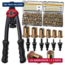 ASKWAY ASE Pressure Rivet Nut Tool Kit, 770pcs Imperial Rivet Nut picture
