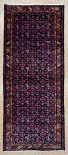 Vintage Hamedan Tribal Geometric Hand Knotted Wool Oriental 4x10 Runner Rug Boho picture