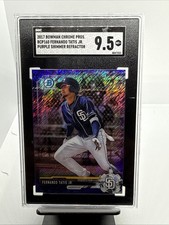 2017 Bowman Chrome Prospects Purple Shimmer Refractor Fernando Tatis Jr SGC 9.5 picture