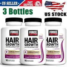 3‑Pack Force Factor Hair Growth Accelerator 90ct ea, Full 12‑Week Hair Cycle picture