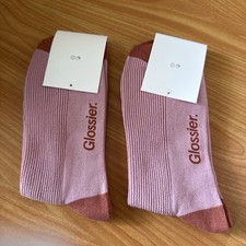 2 X Limited Edition Glossier Socks Brand NWT One Size picture
