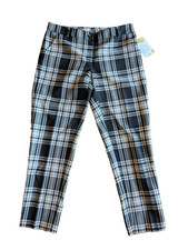 Leifsdottir by Anthropologie Black & Cream Plaid Tapered Dress Pants, Size 4P picture