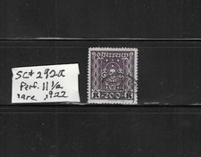 AUSTRIA 1922 rare Perf. 11 1/2 a  stamp - SC# 292a 200k dark violet Used  H  A3 picture