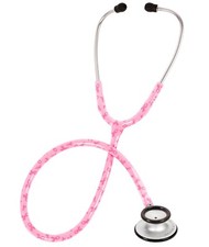 Prestige Medical Clinical Lite Stethoscope * Pink Ribbons on Pink*  NEW PRINT picture
