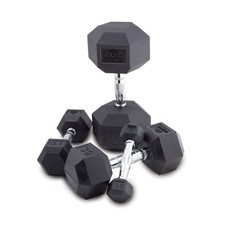 BODY SPORT RUBBER ENCASED HEX DUMBBELL, 20 LBS. picture