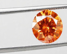 CERTIFIED 3.10 Ct Earth-Mined Natural Orange Diamond Round CutLOOSE VVS1/ 9.5 mm picture