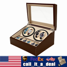 4+6 Automatic Watch Winder Watch Display Box Luxury Storage Case Self-winding picture