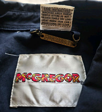 Vintage 80s McGREGOR Navy Blue Windbreaker Jacket - Large - 100% Egyptian Cotton picture