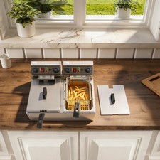 Deep Fryer Commercial Electric Deep Fryer Stainless Deep Fryer w/ Filter Basket picture