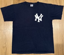 Vintage Majestic New York Yankees Hideki Matsui #55 T-Shirt Navy Blue sz L picture