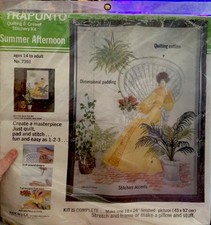 Trapunto SUMMER AFTERNOON Quilting & Crewel Stitchery Kit #7391 Rare 1977 SEALED picture