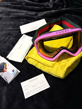 Gucci Pink Logo Monogram Ski Goggles Brand New Full Set with Verification picture