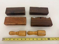 Vintage Wooden Percussion Tone Wood Blocks Rhythm Sounders 6 Pc picture