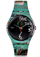 [Brand New] SWATCH x Basquiat Ishtar Watch SUOZ356 Art Journey 2023 Ltd picture