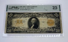 1922 $20 GOLD CERTIFICATES FR# 1187 GRADED BY PMG 25 VERY FINE SPEELMAN/WHITE picture