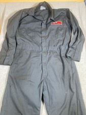 Vintage Exxon Coveralls Mens Gray Patch Workwear USA Ideal Zipper Snaps 2XL? picture