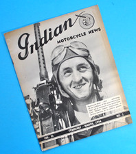 Original Vintage 1944 Indian Motorcycle News Magazine Scout Chief Four picture