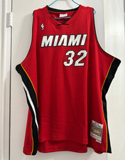 NWOT Mitchell & Ness Hardwood Classics Shaquille O'Neal Heat #32 NBA Jersey 3XL picture