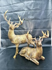 Pair of Large Christmas Deer Sculptures picture