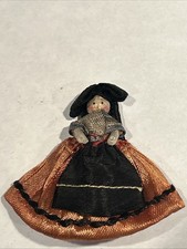 Precious Antique German Grodnertal Carved Doll Miniature Peg Doll picture