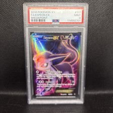2016 POKEMON XY BREAKPOINT ESPEON EX #117 FULL ART PSA 9 MINT #114136112 picture