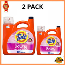 Tide Plus Ultra Downy Liquid Laundry Detergent April Fresh 117oz 83 Loads, 2 PK picture