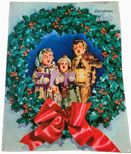 Vintage Christmas Ideals 1951 Volume 8 No 6 Wreath Kids Cover Holiday Magazine picture
