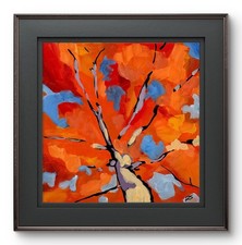 Original Acrylic 12x12 Autumn Fall Aspen Contemporary Painting Signed R Stevens picture